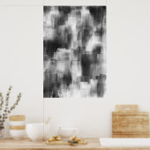 Schwarz-Weiß-Moderne Abstrakt Poster (Küche)