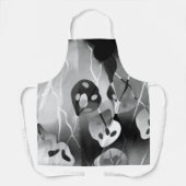 Schwarz-Weiß-Moderne Abstrakt Schürze (Vorderseite)