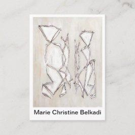 Schwarz-weiß Moderne Abstrakte Geometrie Visitenkarte