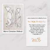 Schwarz-weiß Moderne Abstrakte Geometrie Visitenkarte (Vorne/Hinten)