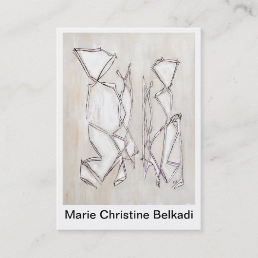 Schwarz-weiß Moderne Abstrakte Geometrie Visitenkarte (Vorderseite)