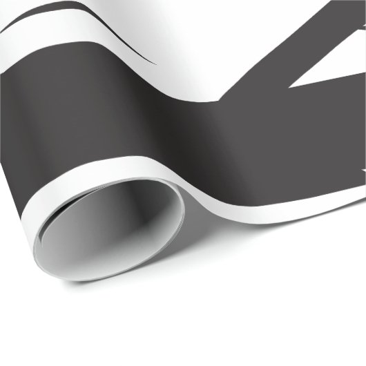 Schwarz-Weiß-Moderne Abstrakte Kunstlinie dekorier Geschenkpapier (Rolleneckpunkt)