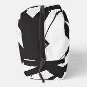 Schwarz/Weiß Moderne Abstrakte Kunstlinie Individu Waschbeutel (Rechts)