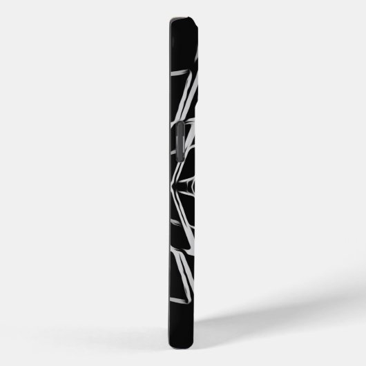 Schwarz-Weiß-Moderne Abstrakte Muster Case-Mate iPhone Hülle (Rückseite / Rechts)