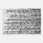 Schwarz-Weiß-Moderne Abstrakte Muster Geschirrtuch (Horizontal)