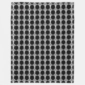 Schwarz-Weiß-Moderne Art Deco-Decke Fleecedecke (Vorderseite)