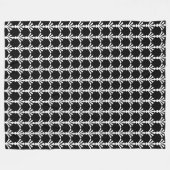 Schwarz-Weiß-Moderne Art Deco-Decke Fleecedecke (Vorderseite (Horizontal))