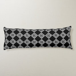 Schwarz-Weiß-Moderne Art Deco Kissen