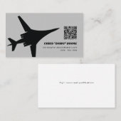 Schwarz-Weiß-Moderne B-1-Bomber Visitenkarte (Vorne/Hinten)