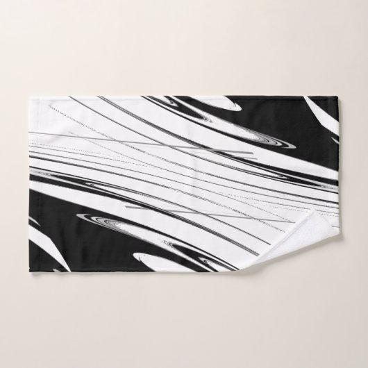 Schwarz-Weiß-Moderne Badhandtuch Set (Handtuch)