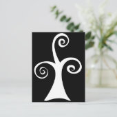 Schwarz-Weiß-Moderne Bäume Postkarte (Stehend Vorderseite)