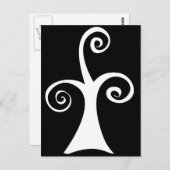 Schwarz-Weiß-Moderne Bäume Postkarte (Vorne/Hinten)