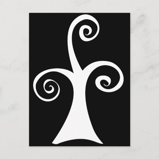 Schwarz-Weiß-Moderne Bäume Postkarte (Vorderseite)