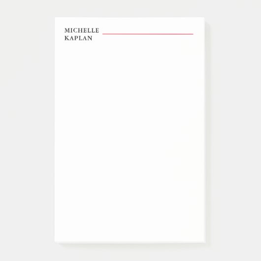 Schwarz/Weiß Moderne Beruflich exklusiv Post-it Klebezettel (Vorderseite)