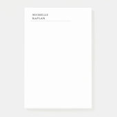 Schwarz/Weiß Moderne Beruflich exklusiv Post-it Klebezettel (Vorderseite)