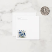 Schwarz-weiß Moderne Berufliche Aquarellfarben-Blu Mitteilungskarte (Vorderseite/Rückseite Beispiel)