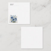Schwarz-weiß Moderne Berufliche Aquarellfarben-Blu Mitteilungskarte (Vorne/Hinten)