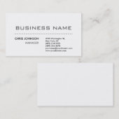 Schwarz & Weiß, moderne, charmante Visitenkarte (Vorne/Hinten)