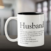 Schwarz/Weiß - Moderne Coole Husband-Definition Zweifarbige Tasse