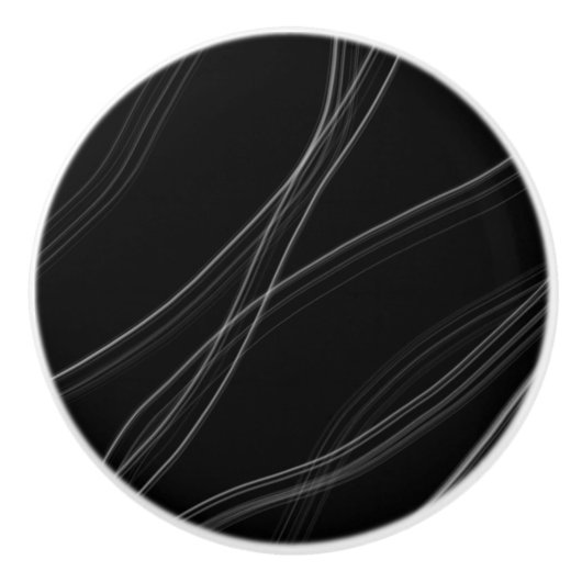 Schwarz-Weiß-moderne Design-Rund-Kabinettknöpfe Keramikknauf (Vorderseite)