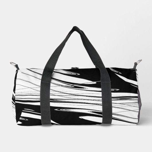 Schwarz-Weiß-Moderne Duffle Bag (Vorderseite)