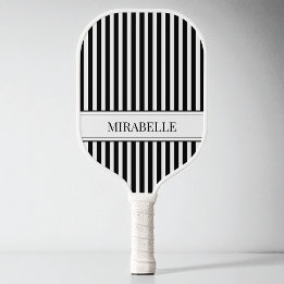 Schwarz-Weiß Moderne Einfache Streifen Professiona Pickleball Schläger