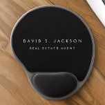 Schwarz-weiß Moderne Elegante Berufliche Klasse Gel Mousepad<br><div class="desc">Custom Luxury Führungskraft Schwarz und Weiß Minimalistisch Business Mousepad (Mouse Pad) mit weißem Schriftzeichen für die mit Monogramm fügen Sie Ihren eigenen Namen und Beruf oder Titel. Die Business Beruflich Name Plate kann mit Ihrem Namen und Jobtitel angepasst werden. Bitte kontaktieren Sie den Designer,  um passende Artikel zu erhalten.</div>