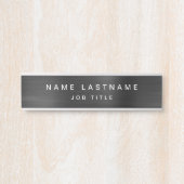 Schwarz-weiß Moderne Elegante Berufliche Klasse Türschild (Vorderseite )