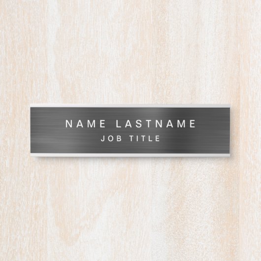 Schwarz-weiß Moderne Elegante Berufliche Klasse Türschild (Vorderseite )