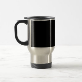Schwarz-Weiß-Moderne elegante Monogramm Reisebecher