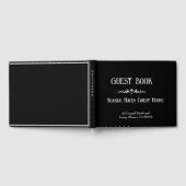 Schwarz & Weiß Moderne Ferien oder Miete Gästebuch (Voll)