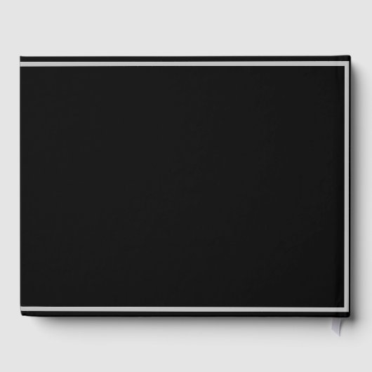 Schwarz & Weiß Moderne Ferien oder Miete Gästebuch (Rückseite)