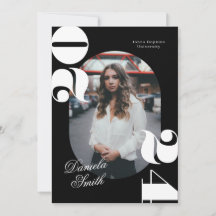 Schwarz & Weiß Moderne Fett-Klasse von 2024 Abschl