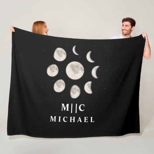 Schwarz-Weiß-Moderne Fleecedecke (Beispiel)