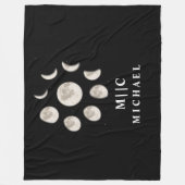 Schwarz-Weiß-Moderne Fleecedecke (Vorderseite)