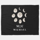 Schwarz-Weiß-Moderne Fleecedecke (Vorderseite (Horizontal))