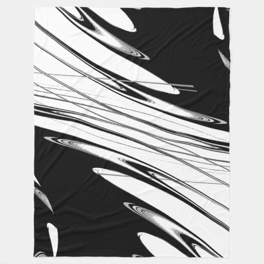 Schwarz-Weiß-Moderne Fleecedecke (Vorderseite)