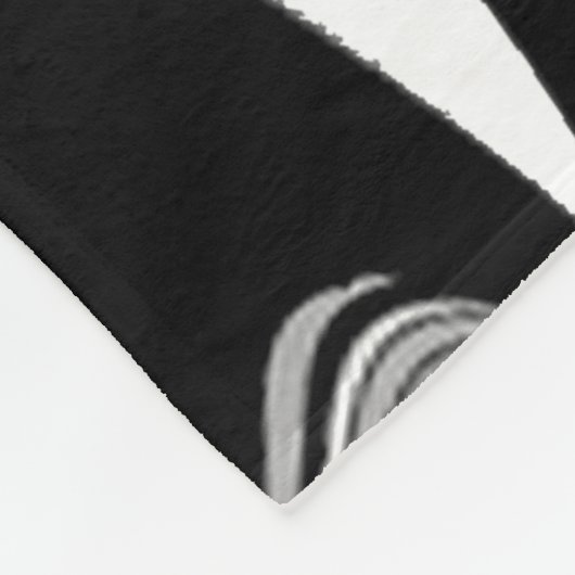Schwarz-Weiß-Moderne Fleecedecke (Ecke)