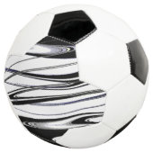 Schwarz-Weiß-Moderne Fußball (Dreiviertel)