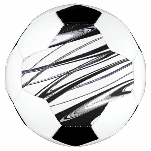 Schwarz-Weiß-Moderne Fußball (Vorderseite)
