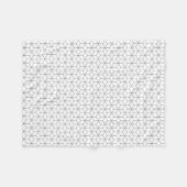 Schwarz-Weiß-Moderne Geometrie Fleecedecke (Vorderseite (Horizontal))