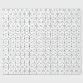 Schwarz-Weiß-Moderne Geometrie Geschenkpapier (Flach)