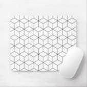Schwarz-Weiß-Moderne Geometrie Mousepad (Mit Mouse)