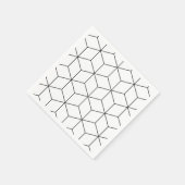 Schwarz-Weiß-Moderne Geometrie Serviette (Ecke)