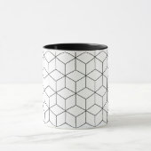 Schwarz-Weiß-Moderne Geometrie Tasse (Zentrum)