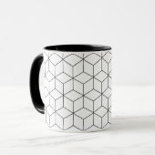 Schwarz-Weiß-Moderne Geometrie Tasse (Vorderseite Links)