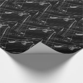 Schwarz-Weiß-Moderne Geschenkpapier (Ecke)