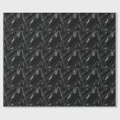 Schwarz-Weiß-Moderne Geschenkpapier (Flach)