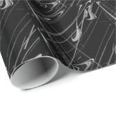 Schwarz-Weiß-Moderne Geschenkpapier (Rolleneckpunkt)