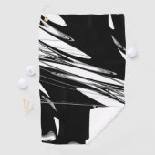 Schwarz-Weiß-Moderne Golfhandtuch (Insitu)